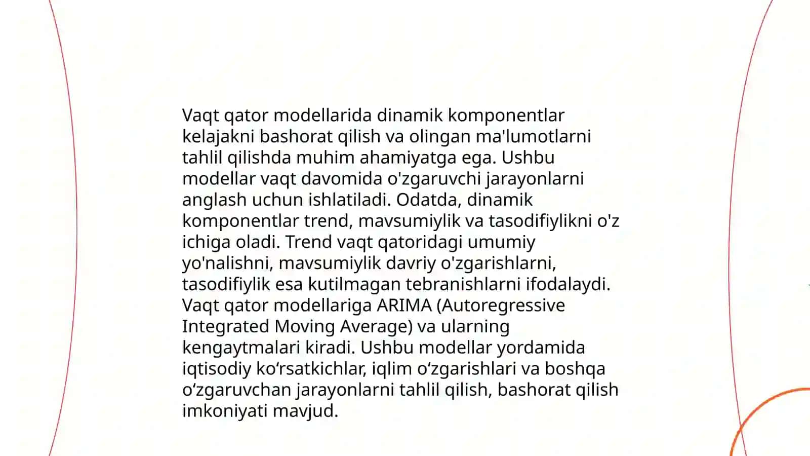 Dinamik ekonometrik modellarni baholash usullari 4