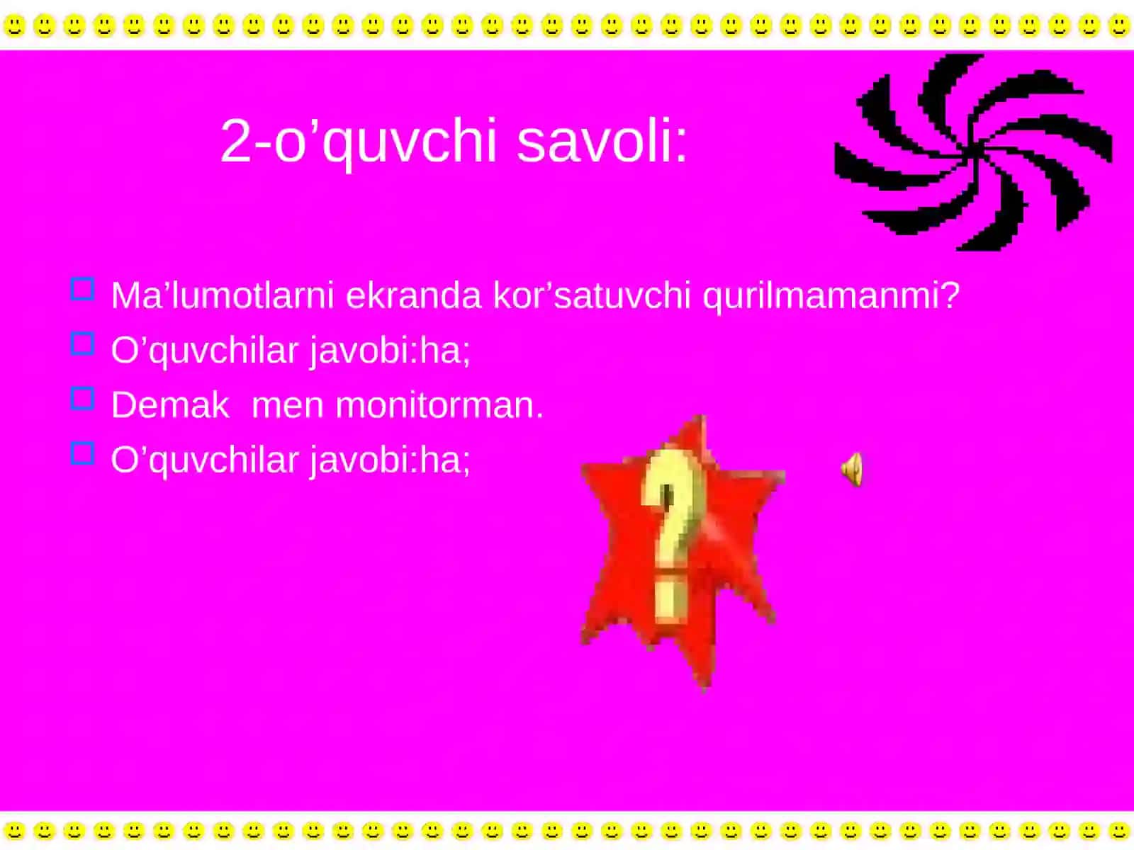 Informatika fanidan Kompyuter texnikasi vositalari dars ishlanmasi 4