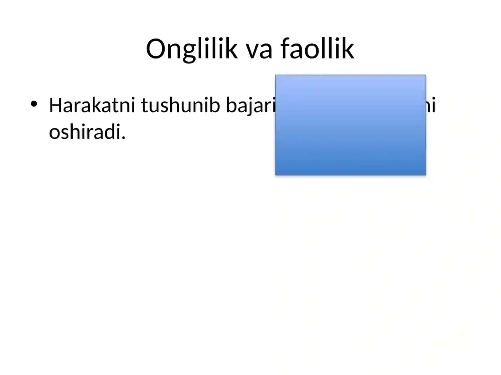 Harakat malakalarining tashkil etish qonuniyatlari 4