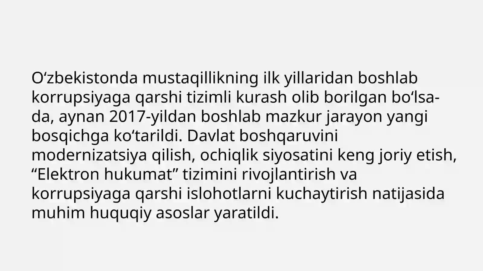 O’zbekistondakorruptsiyagaqarshikutsrashmexanizmlari 4