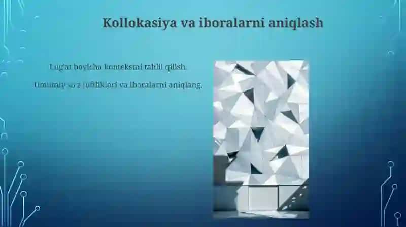 Lug'at ustida ishlash nuqtai nazaridan mashq materallarini tahlil qilish 4