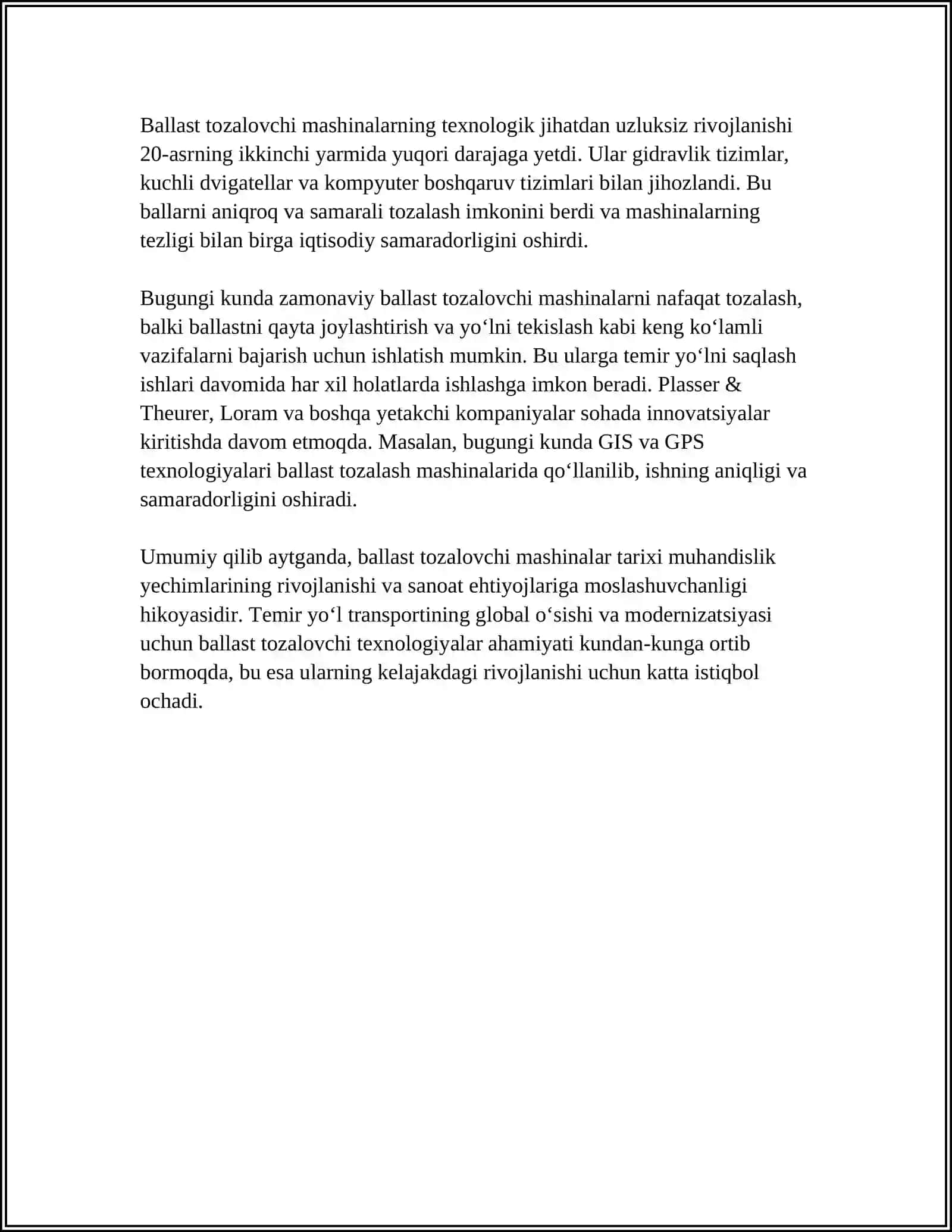 BALLAST TOZALOVCHI MASHINALAR HAQIDA TUSHUNCHA 4