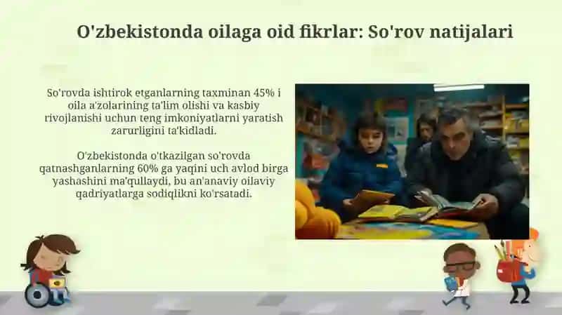 Oʻzbekiston Respublikasining oila va oila toʻgʻrisidagi fikrlarni oʻrganish 4