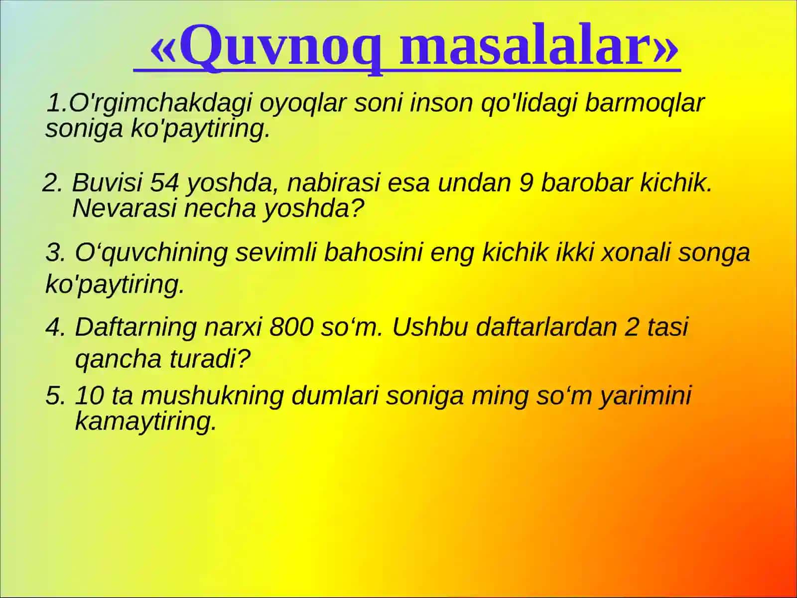 Quvnoq masalalar 4