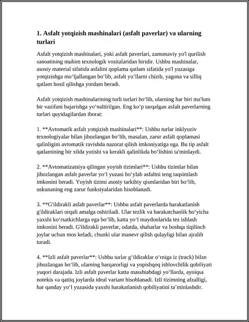 Asfalt yotqizish mashinalari (asfalt paverlar) 4