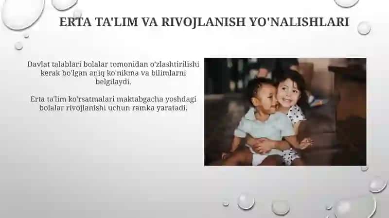 Maktabgacha yoshdagi bolalar rivojlanishiga qoʻyiladigan davlat talablari 4