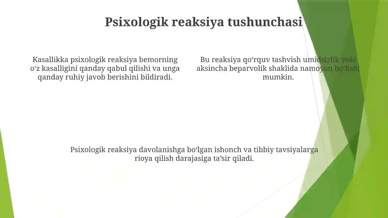 Bemorning kasallik bo'lgan reaksiya turlari 4