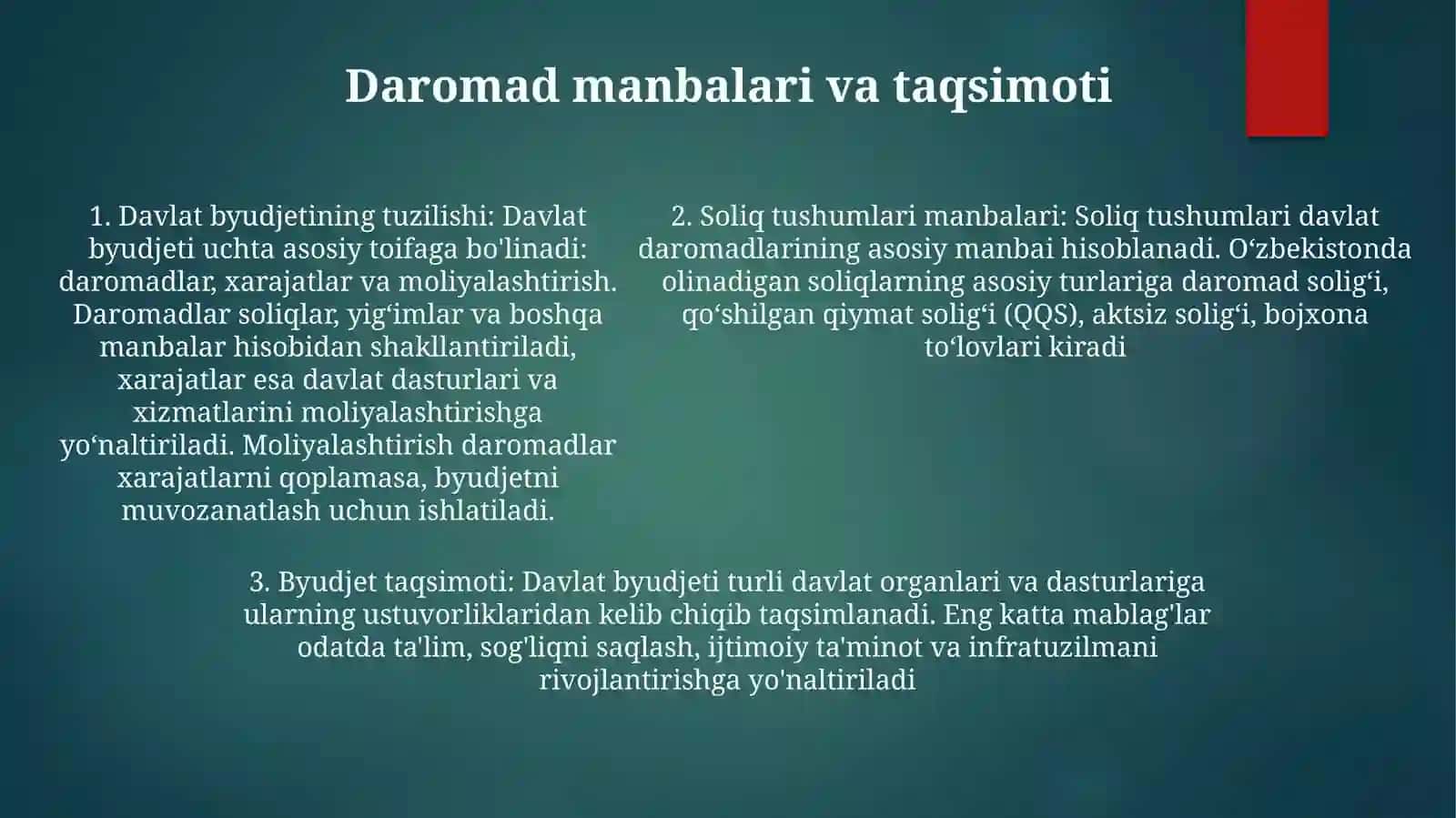 Davlat Byudjeti Tarkibi Va UniTakomillashtirishYo'Llari 4