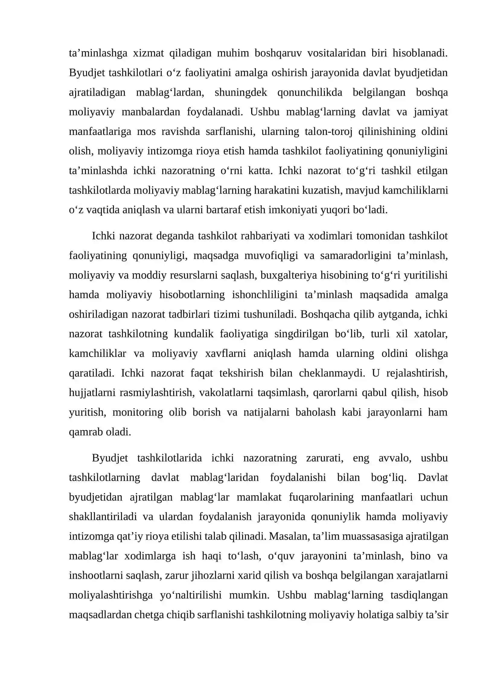 Byudjet Tashkilotlarida IchkI Nazoratni Tashkil Etishning Tashkiliy-Uslubi IsHlari 4