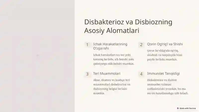 Disbakterioz va Disbioz: Kelib Chiqish Sabablari va Tashxis Qo‘yish Usullari 4
