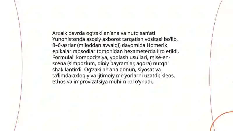 Yunonistonda notiqlik sanʼatining tarixi haqida 4