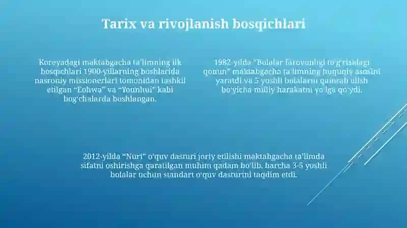 Koreyada maktabgacha ta'lim tizimi 4