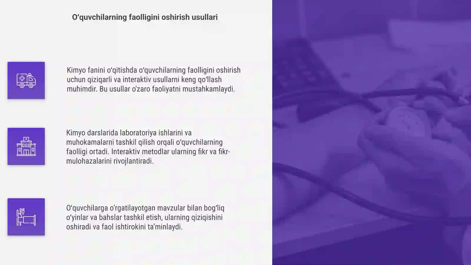 Kimyo fanini oʻqitishda oʻquvchilarning faolligini oshirish usullari 4