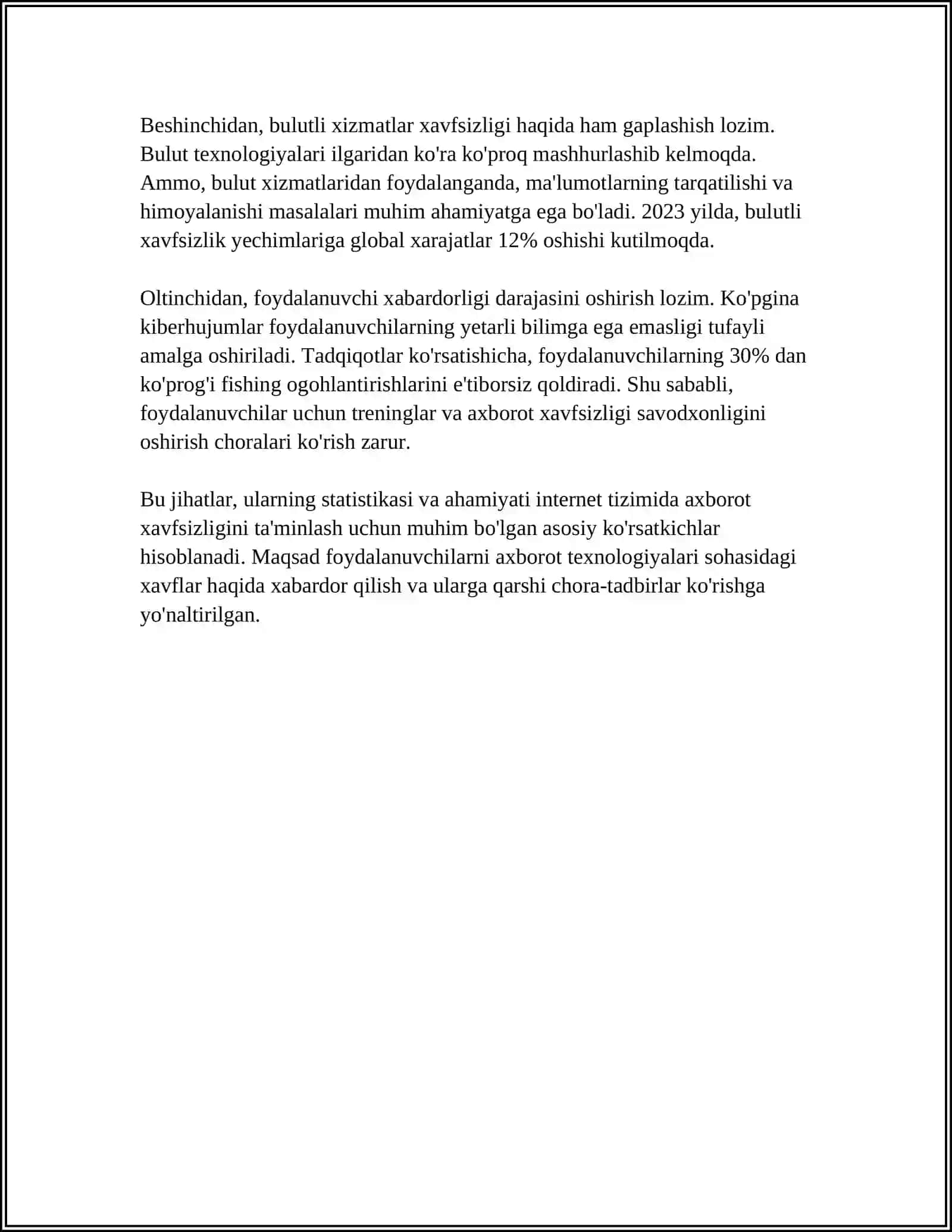 INTERNET TIZIMI AXBOROT HAFSIZLIGINI TAMILLASH MASALALARI 4