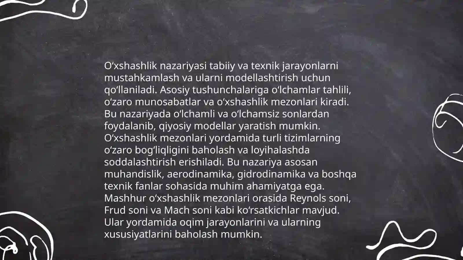 Quritish jarayonini oʻrganishda qoʻllaniladigan oʼxshashlik kriterlari 4