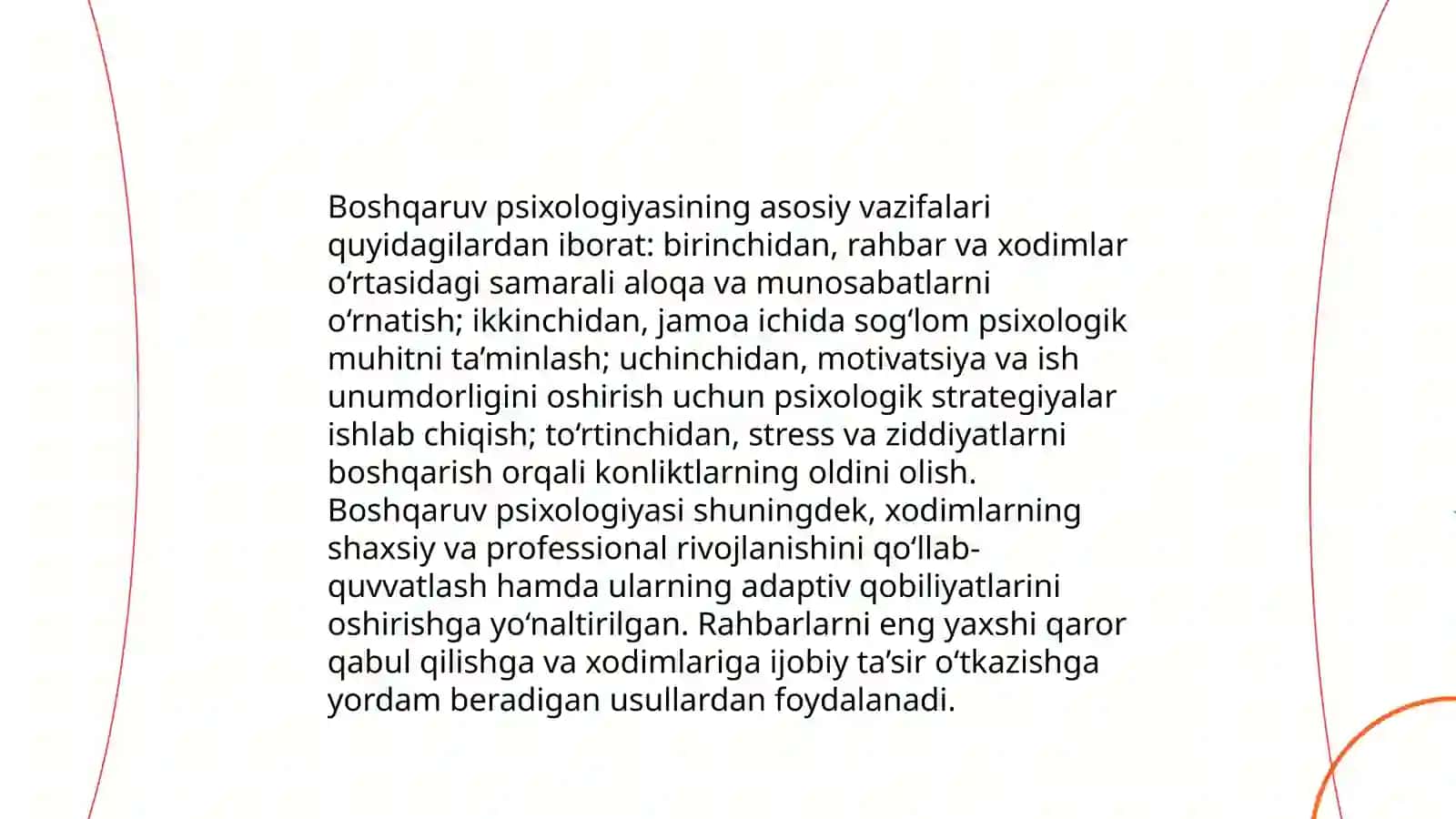Boshqaruv psixologiyasi fanining predmeti, maqsadi va vazifalari 4