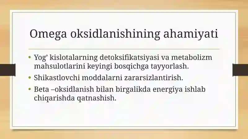 Yog’kislotalarningomega-oksidlanishi 4