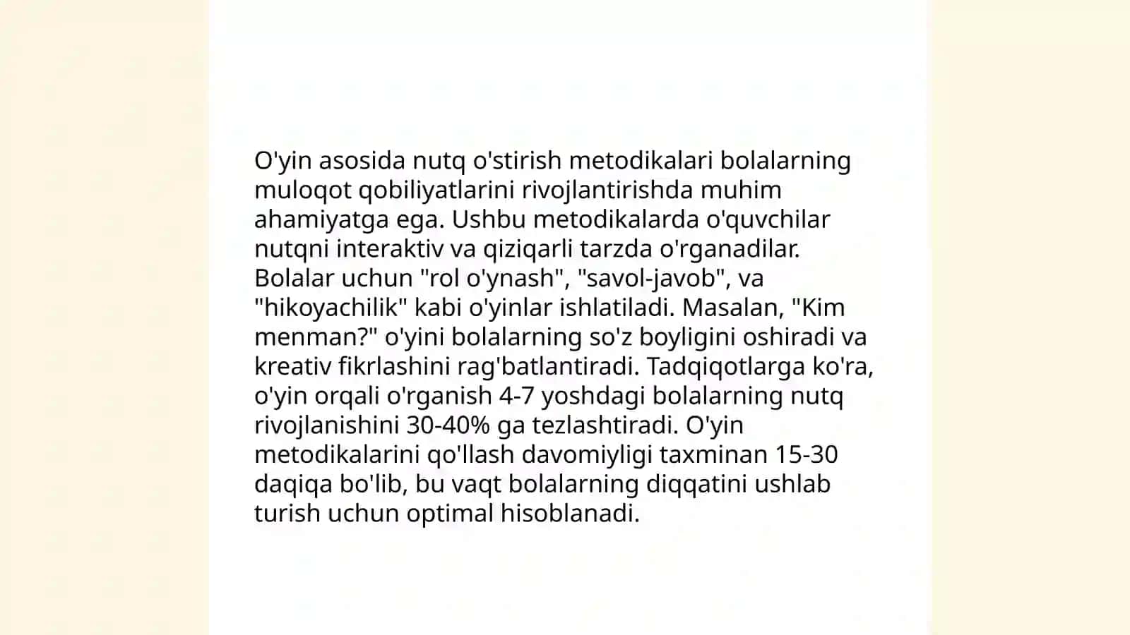 Maktabgacha ta'lim tashkilotlari va oilada nutq o'stirish bo'yicha metodik ishlar 4