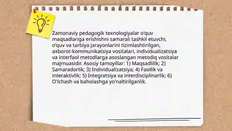 An'anaviy va zamonaviy pedagogik texnologiyalar va ularning tasniflanishi 4