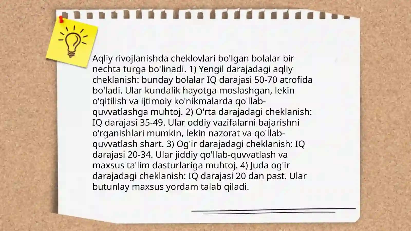 Imkoniyati cheklangan bolalar turlari va ularni inklyuziv ta'limga jalb qilish 4