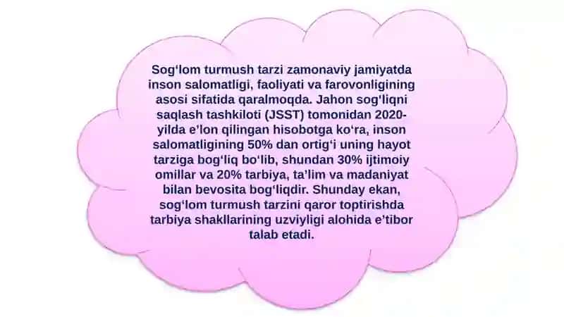 Sog'lom turmush tarzi tushunchasi 4