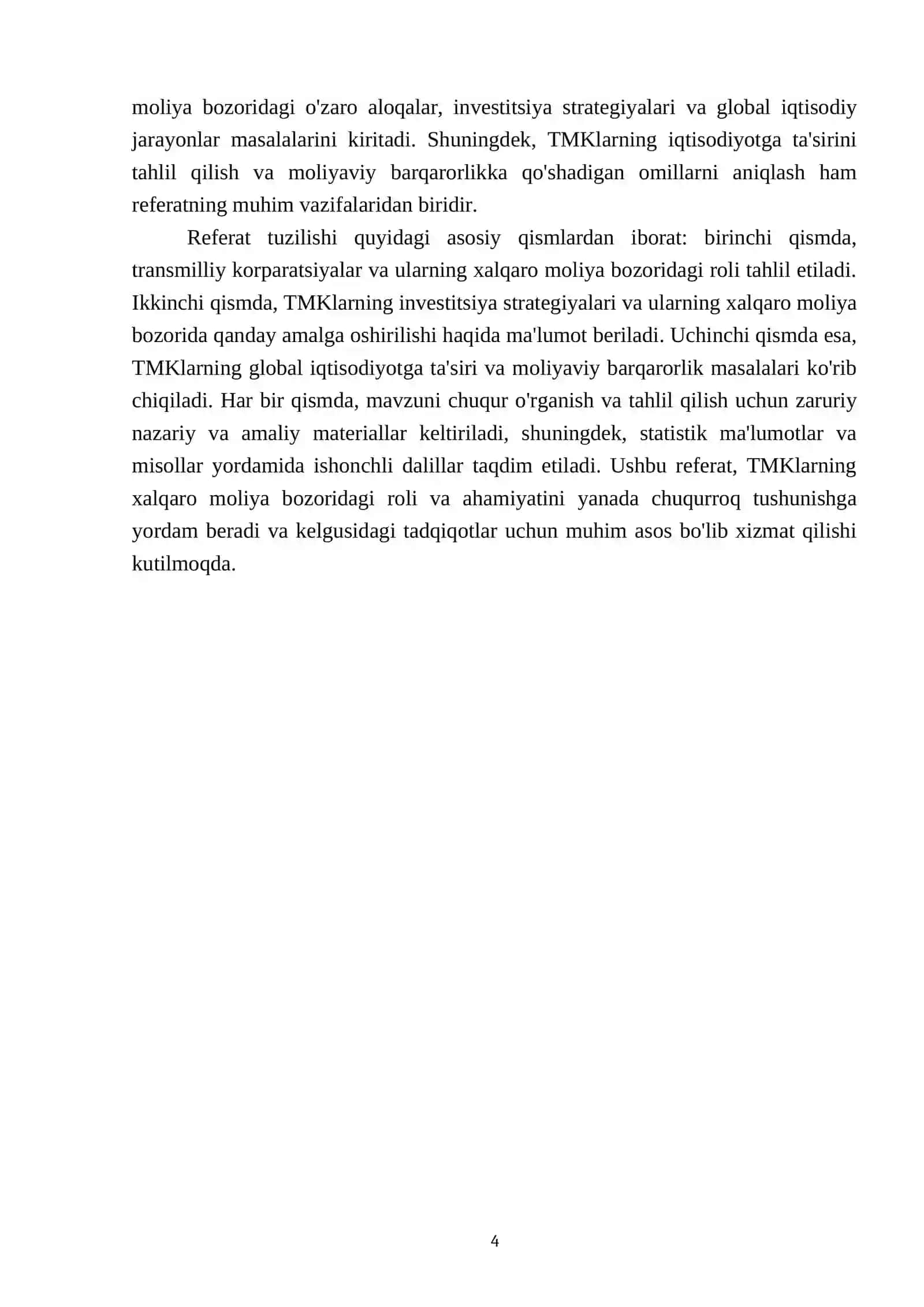 Xalqaro moliya bozorida transmilliy korparatsiyalar 4