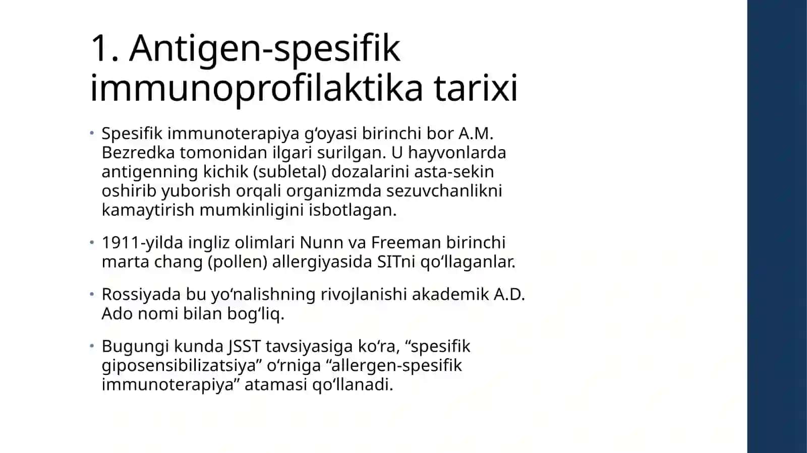 Atopikkasalliklarning maxsus (spesifik) immunoterapiyasi 4