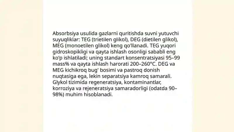 Absorbsiya usulida gazlarni quritish 4
