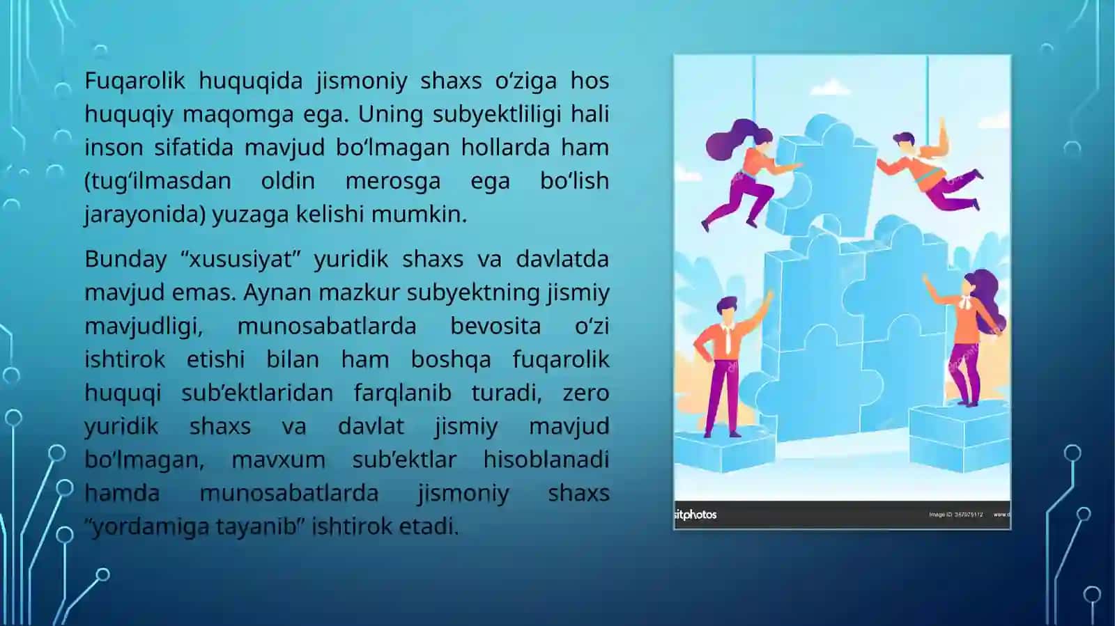 Fuqarolar–fuqarolik huquqining subyekti sifatida 4