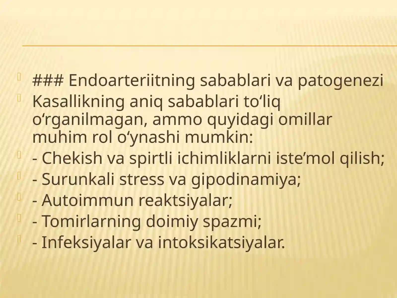 Endoarteriit xastaligini davolashda rekonstruktiv operatsiyalar 4