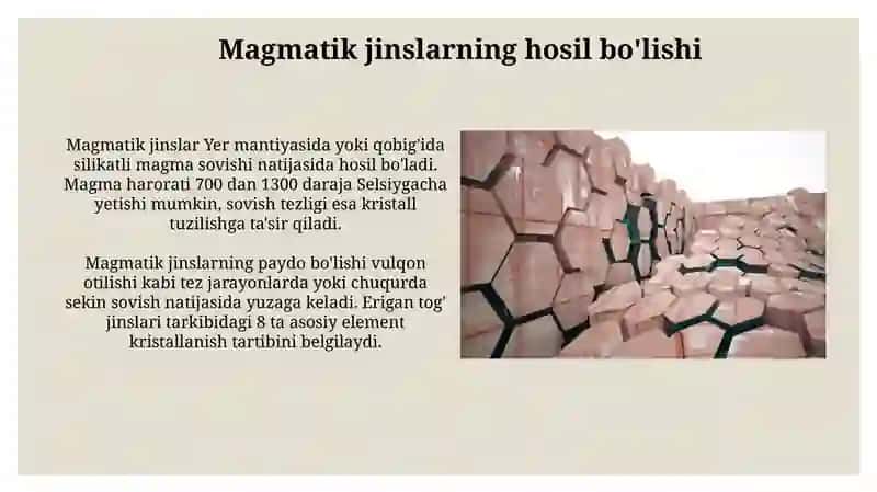 Magmatik tog' jinslari va ularning qurilish xossalari 4