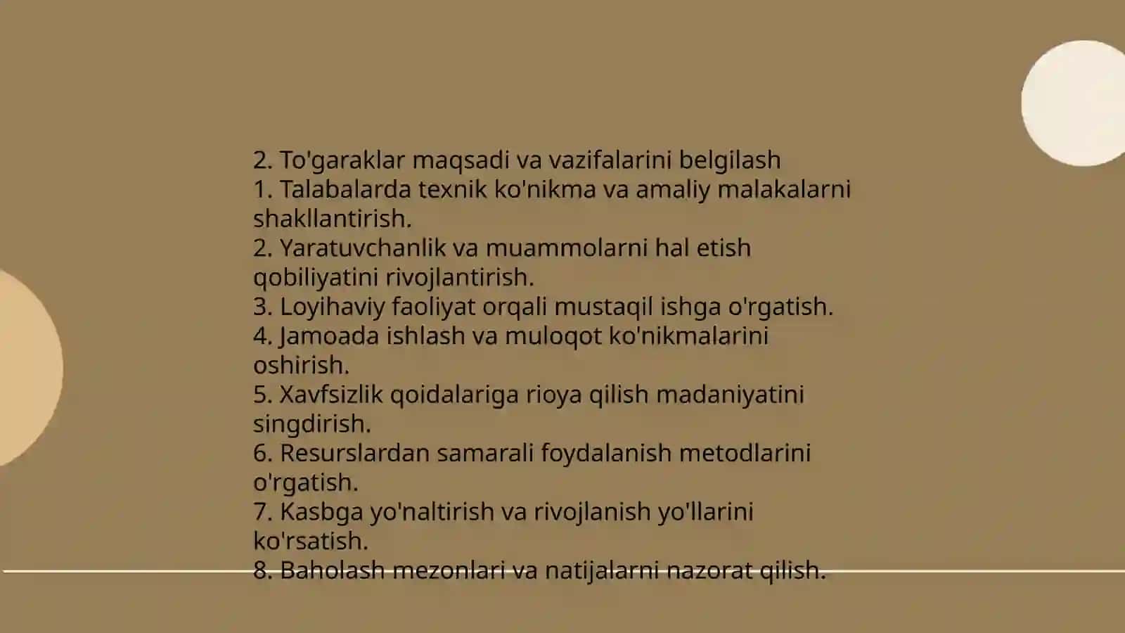 Texnologiya darslarida tõgaraklarni tashkil etish 4
