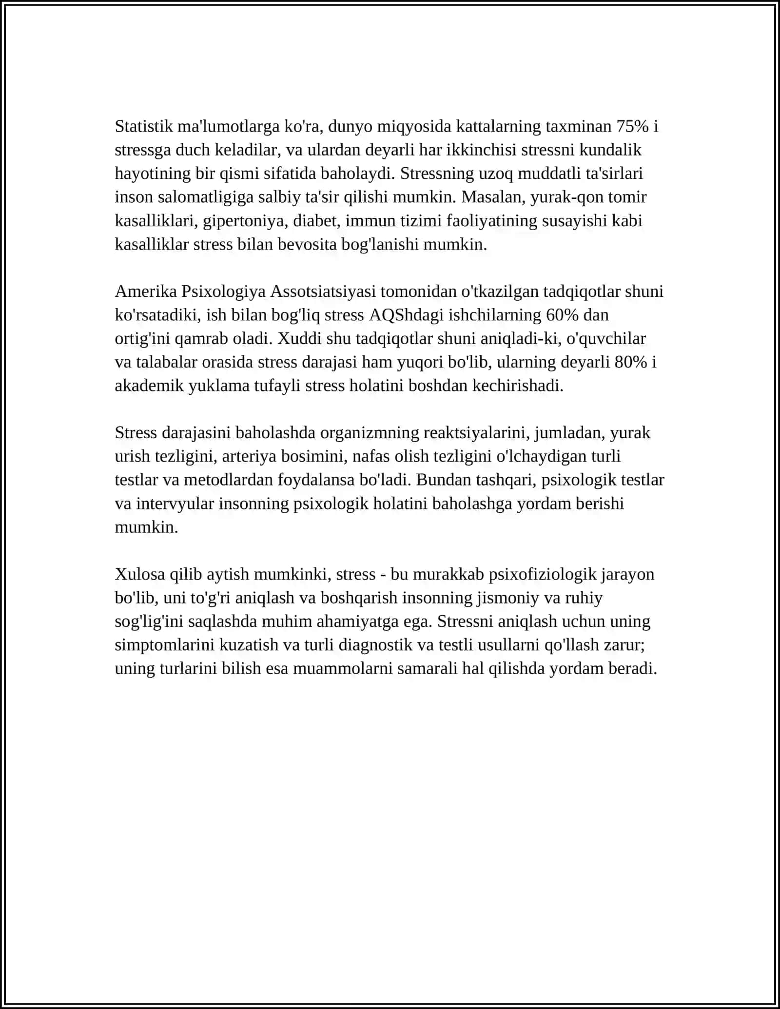 STRESSNI BARTARAF ETISH TRENINGLARI 4