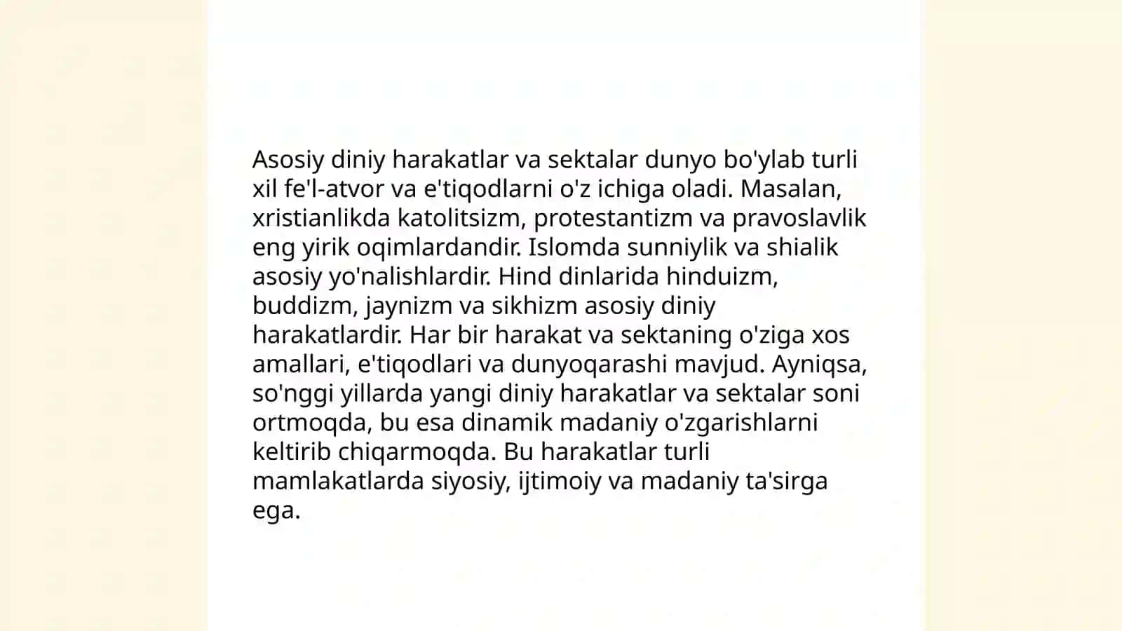 Diniy harakatlar va sektalar 4