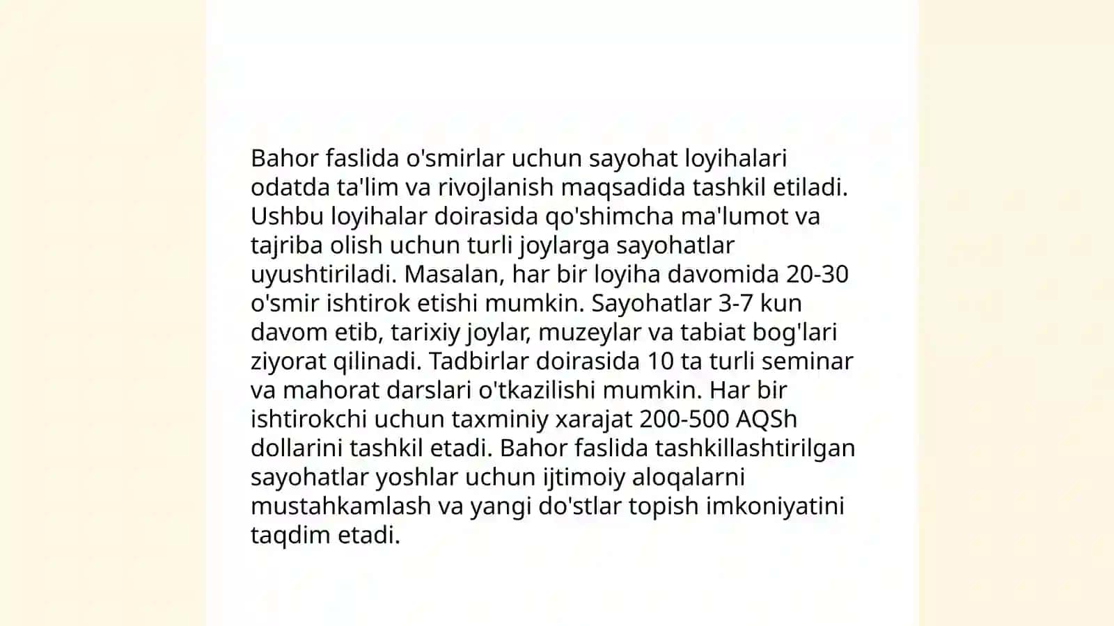 Tabiatga ekskursiyani loyihalashtirish 4