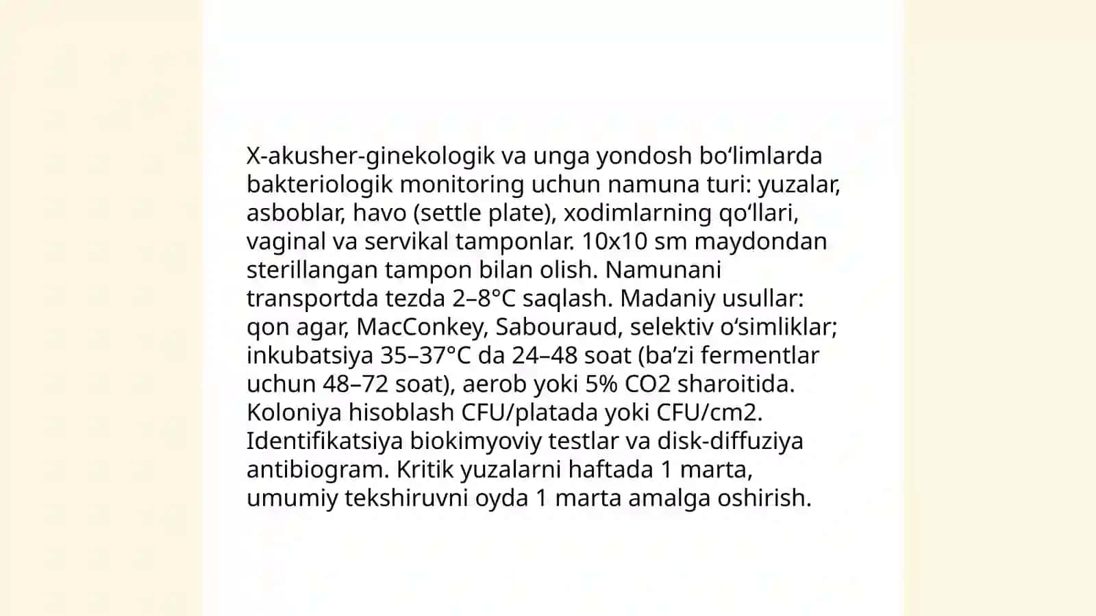 Biologik ashyoni bakterial kontaminasiyasini biokimyoviy usulda aniqlash 4