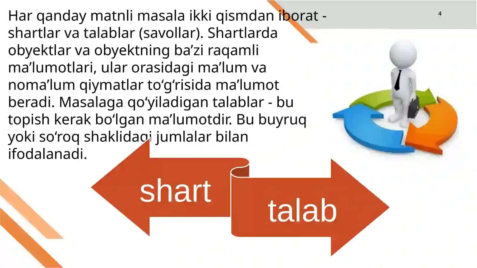 Matnli masala va ularni yechish usullari 4