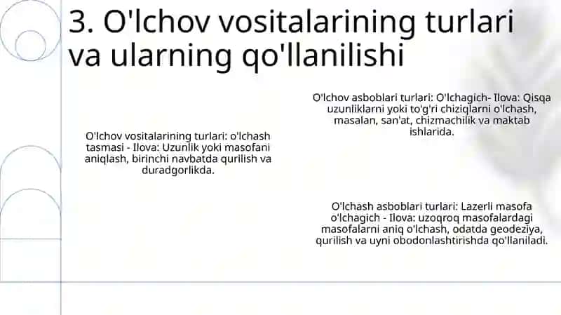Qurulishdagi O‘Lchash Vositalari 4