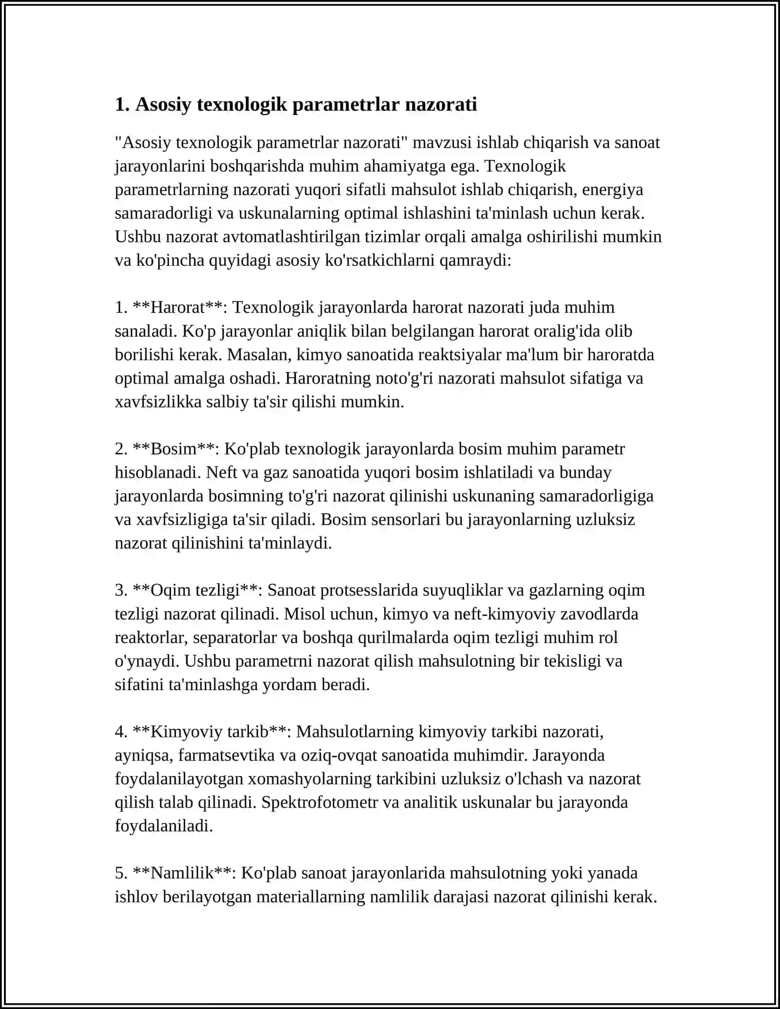 HAR BIR TEXNOLOGIK PARAMETR BOʻYICHA NAZORAT QILISH TIZIMI 4