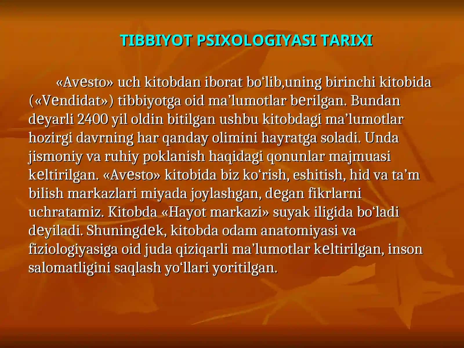TIBBIYOT PSIXOLOGIYASIGA KIRISH 4