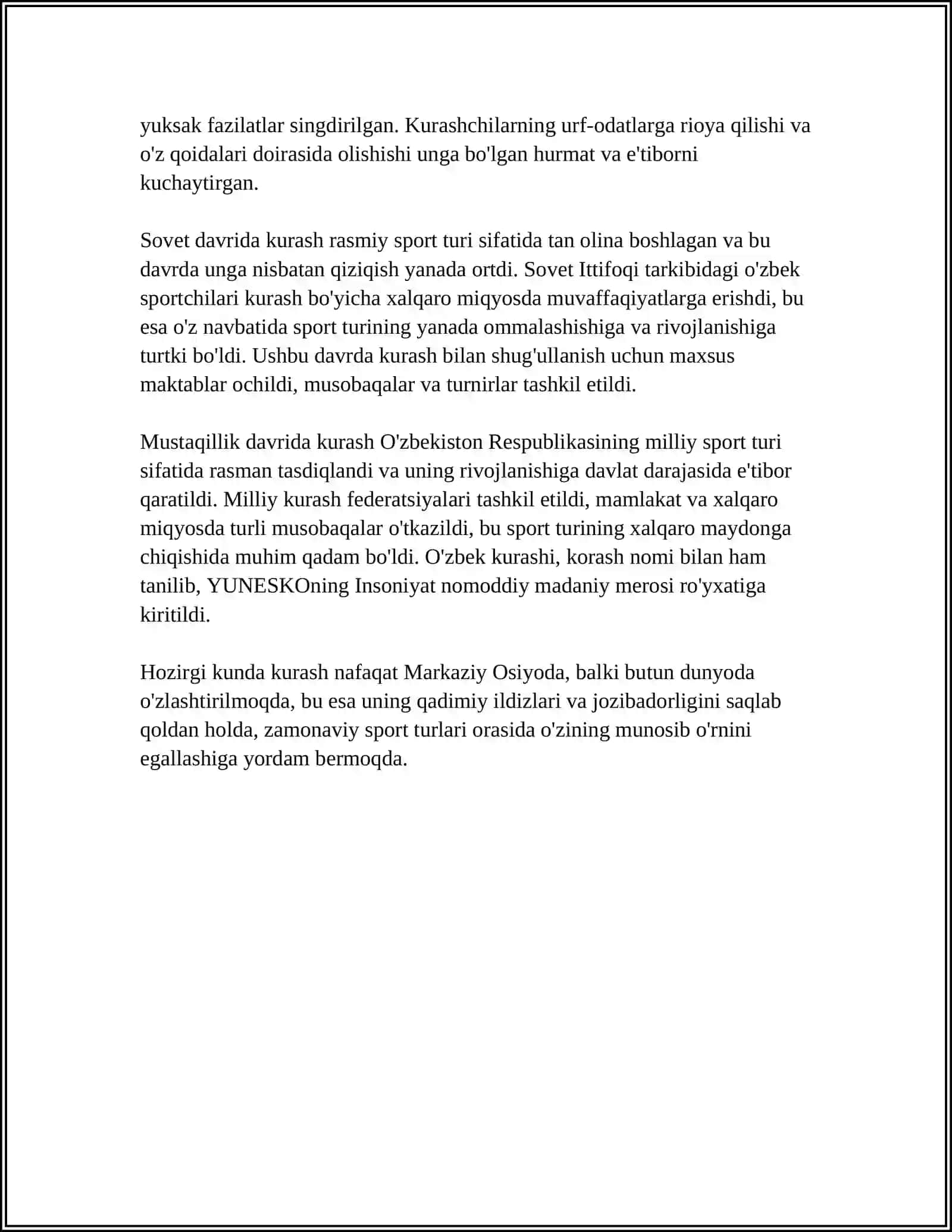 YAKKAKURASH TURLARINING KELIB CHIQISH TARIXI VA RIVOJLANISHI 4