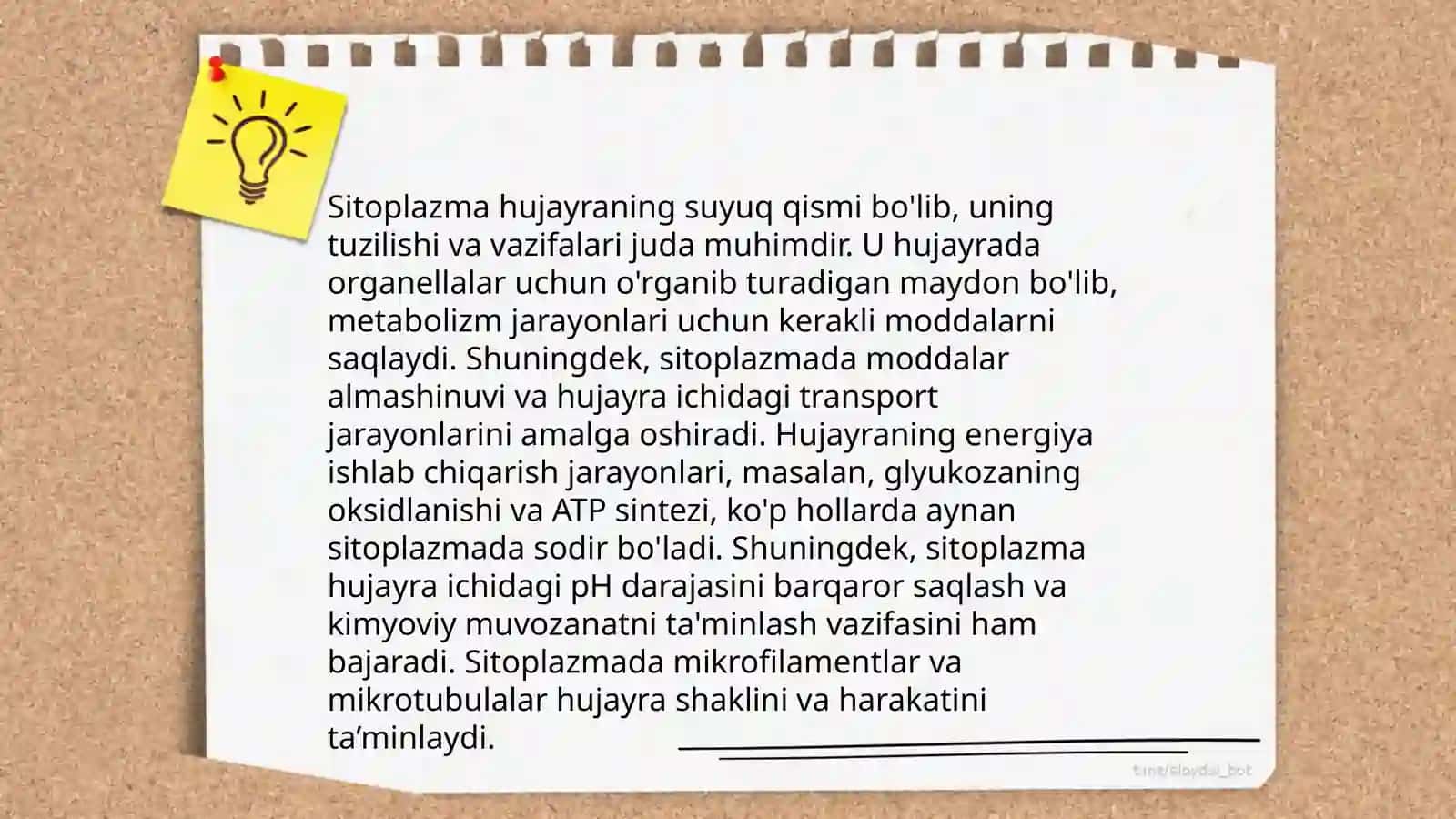 Hayvon organizmi hujayra va toʻqimalarining tuzili va rivojlanish shartlari 4