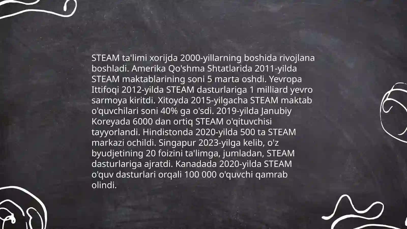 STEAM texnologiyasidan foydalanish va tahlil qilish 4