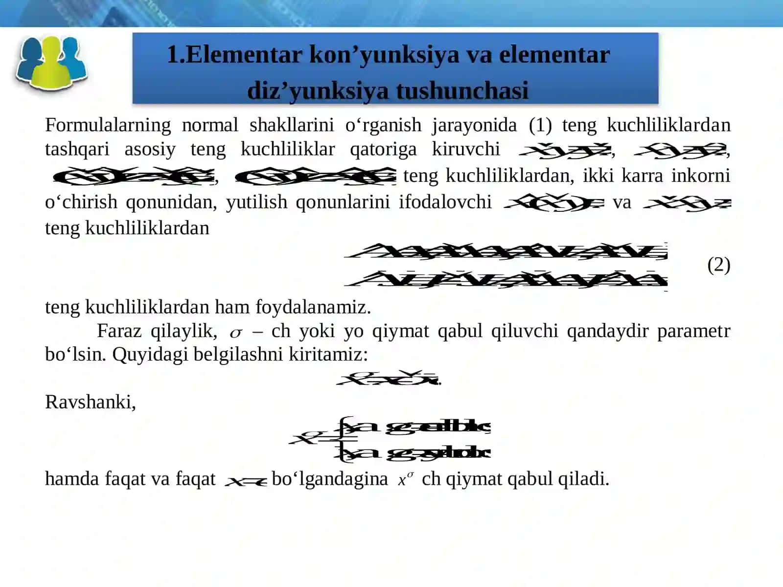 Formulalarning normal shakllari 4