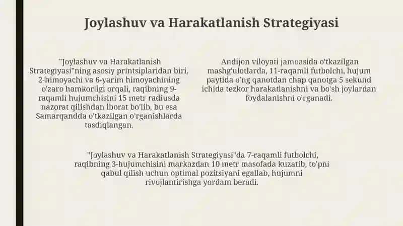 Futbol taktikasiga oʻrgatish (individual harakatlanish taktikasi) 4