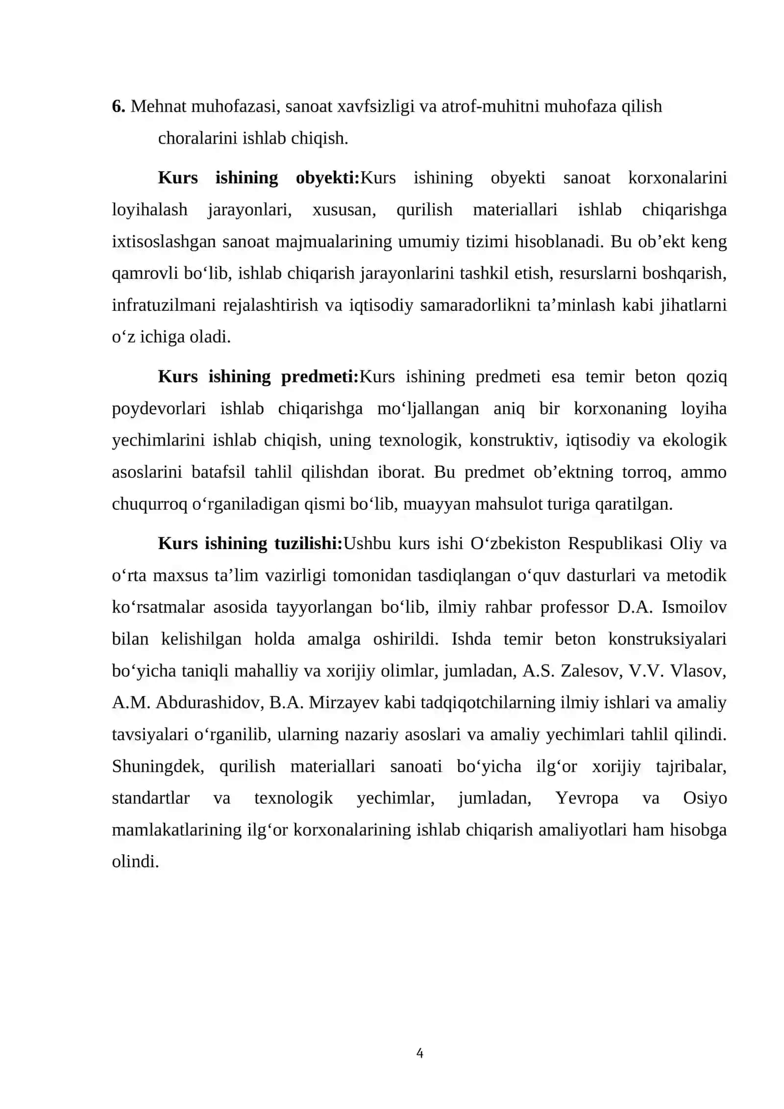 Temir  beton  qoziq   poydevorlari  ishlab  chiqarish   korxonasini  loyixalash 4