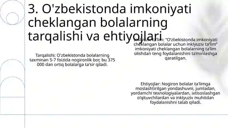 O'Zbekistonda Imkoniyati Cheklangan Bolalar Uchun Inklyuziv Ta'Lim 4