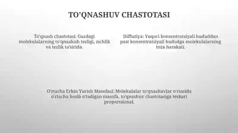 Diffuziya: Molekulalarning erkin yugurish yoli 4
