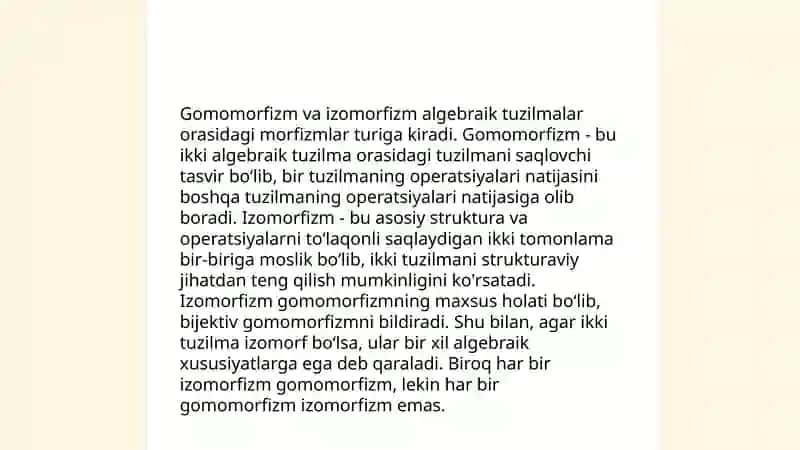 Gomomorfizm turlari 4