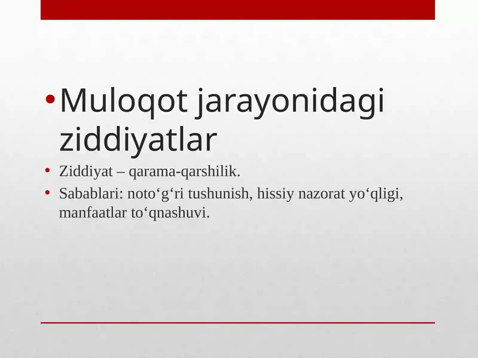Muloqot jarayonidagi ziddiyatlar 4